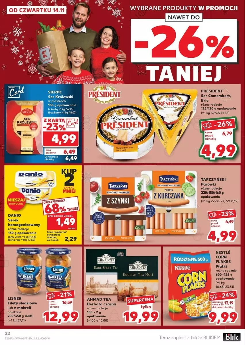 Gazetka promocyjna Kaufland - ważna 14.11 do 20.11.2024 - strona 15 - produkty: Brie, Camembert, Danio, Lisner, Parówki, Ser, Serek, Tarczyński