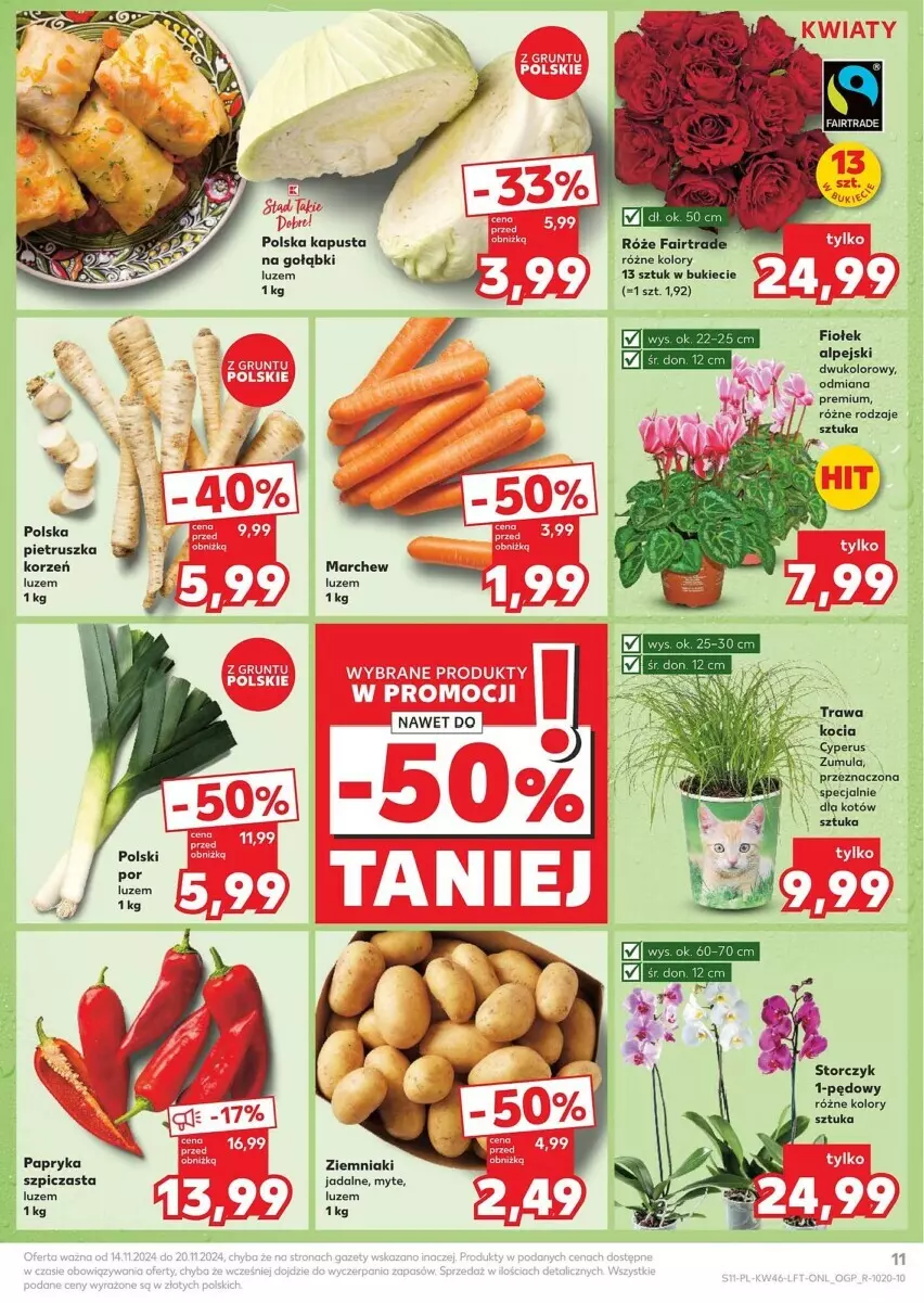 Gazetka promocyjna Kaufland - ważna 14.11 do 20.11.2024 - strona 3 - produkty: Fa, Papryka, Pietruszka, Szpic, Ziemniaki