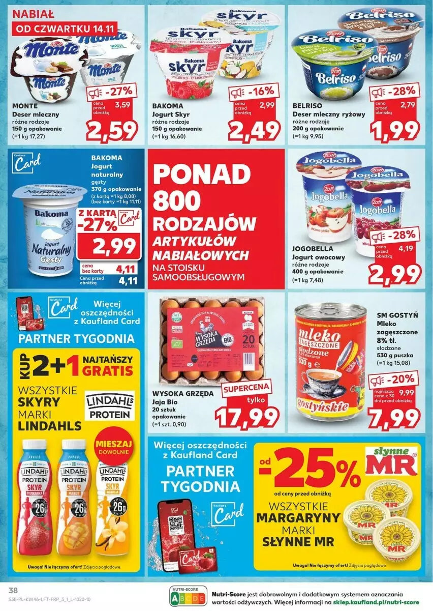 Gazetka promocyjna Kaufland - ważna 14.11 do 20.11.2024 - strona 32 - produkty: Bakoma, Bell, Bella, Belriso, Deser, Deser mleczny, Jaja, Jogobella, Jogurt, Jogurt owocowy, Mleko, Mleko zagęszczone, Ryż, Ser, Słynne, Sok