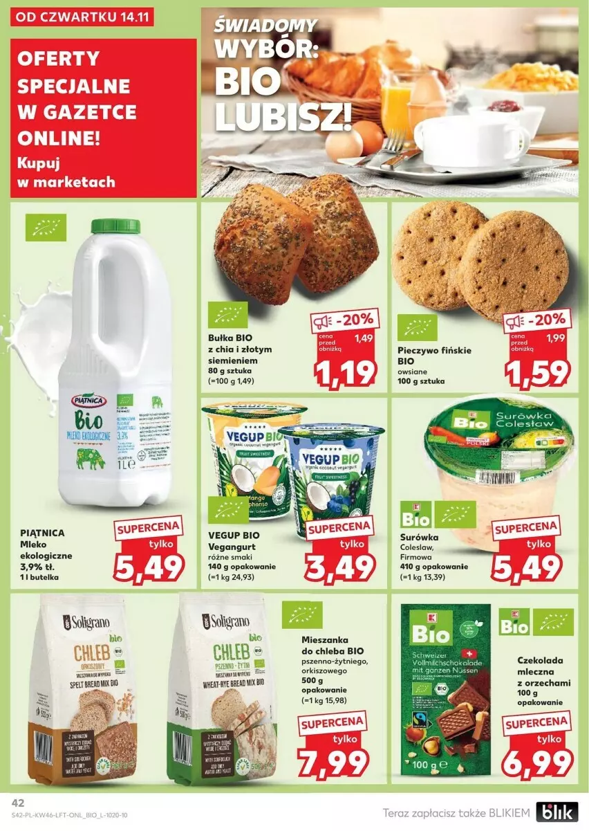 Gazetka promocyjna Kaufland - ważna 14.11 do 20.11.2024 - strona 37 - produkty: Bułka, Chia, Chleb, Gra, Piątnica, Piec, Pieczywo, Surówka, Vegangurt, Waga