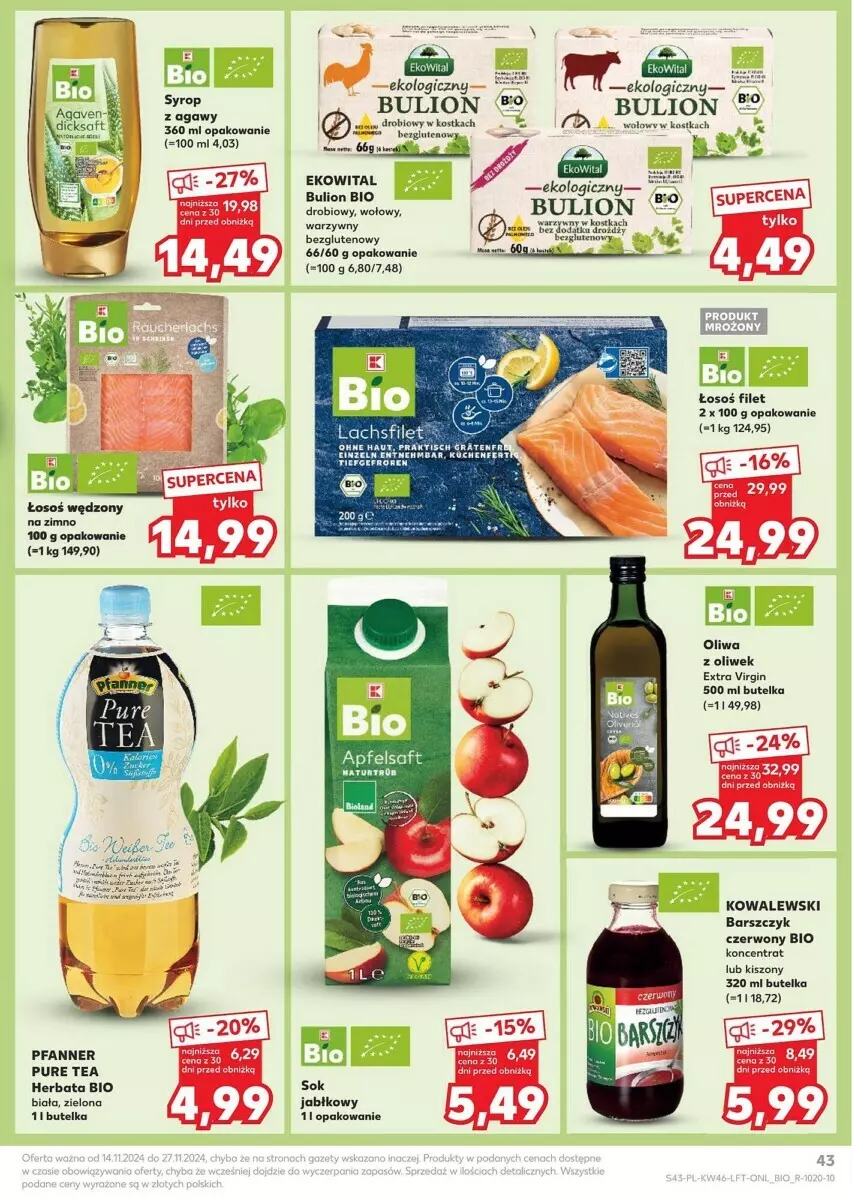 Gazetka promocyjna Kaufland - ważna 14.11 do 20.11.2024 - strona 38 - produkty: Bulion, Fa, Gin, Herbata, Lion, Oliwa, Oliwa z oliwek, Pur, Syrop