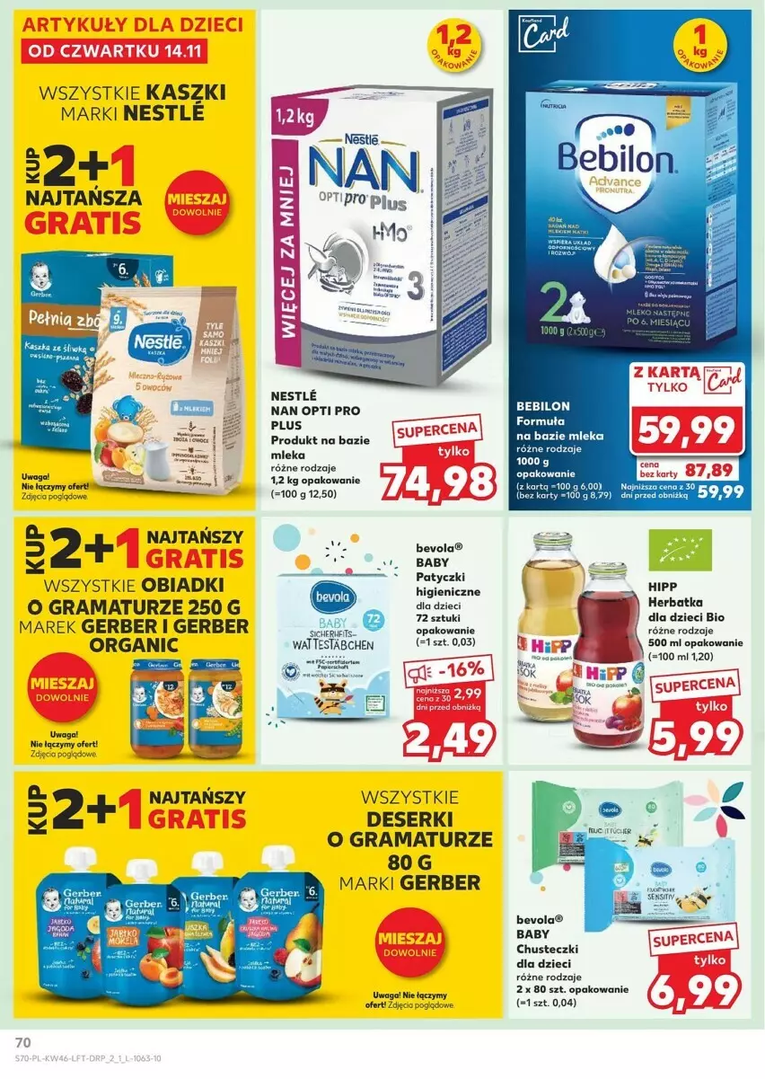 Gazetka promocyjna Kaufland - ważna 14.11 do 20.11.2024 - strona 68 - produkty: Chusteczki, Deser, Dzieci, Gerber, Gra, HiPP, Rama, Ser, Waga