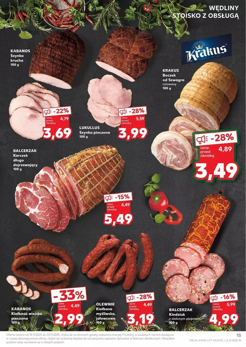 Gazetka promocyjna Kaufland - ważna 14.11 do 20.11.2024 - strona 7 - produkty: Gra, Kabanos, Kiełbasa, Kiełbasa wiejska, Krakus