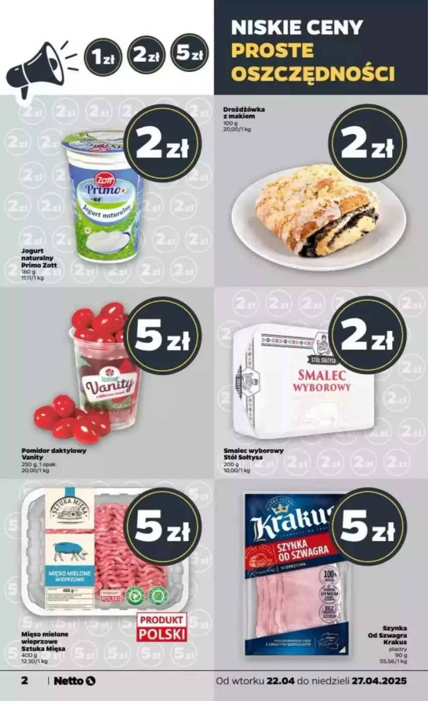 Gazetka promocyjna Netto - ważna 22.04 do 27.04.2025 - strona 12 - produkty: Mięso, Mięso mielone, Smalec, Stół