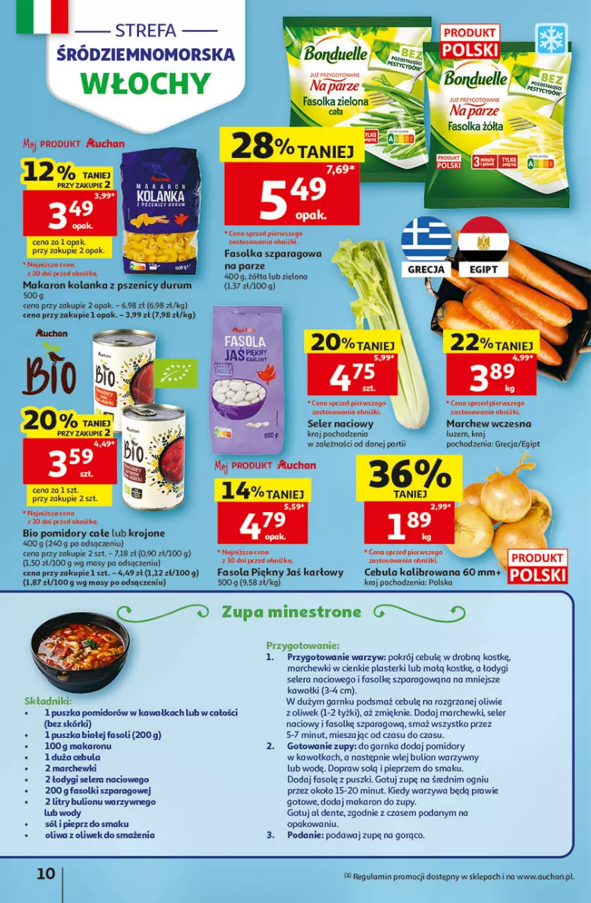 Gazetka promocyjna Auchan - 30 Lat Hipermarket - ważna 14.05 do 20.05.2026 - strona 10 - produkty: Bonduelle, Bulion, Cebula, Fa, Fasola, Kawa, Lion, Makaron, Oliwa, Pieprz, Plasterki, Pomidory, Rum, Seler naciowy, Sól, Warzywa