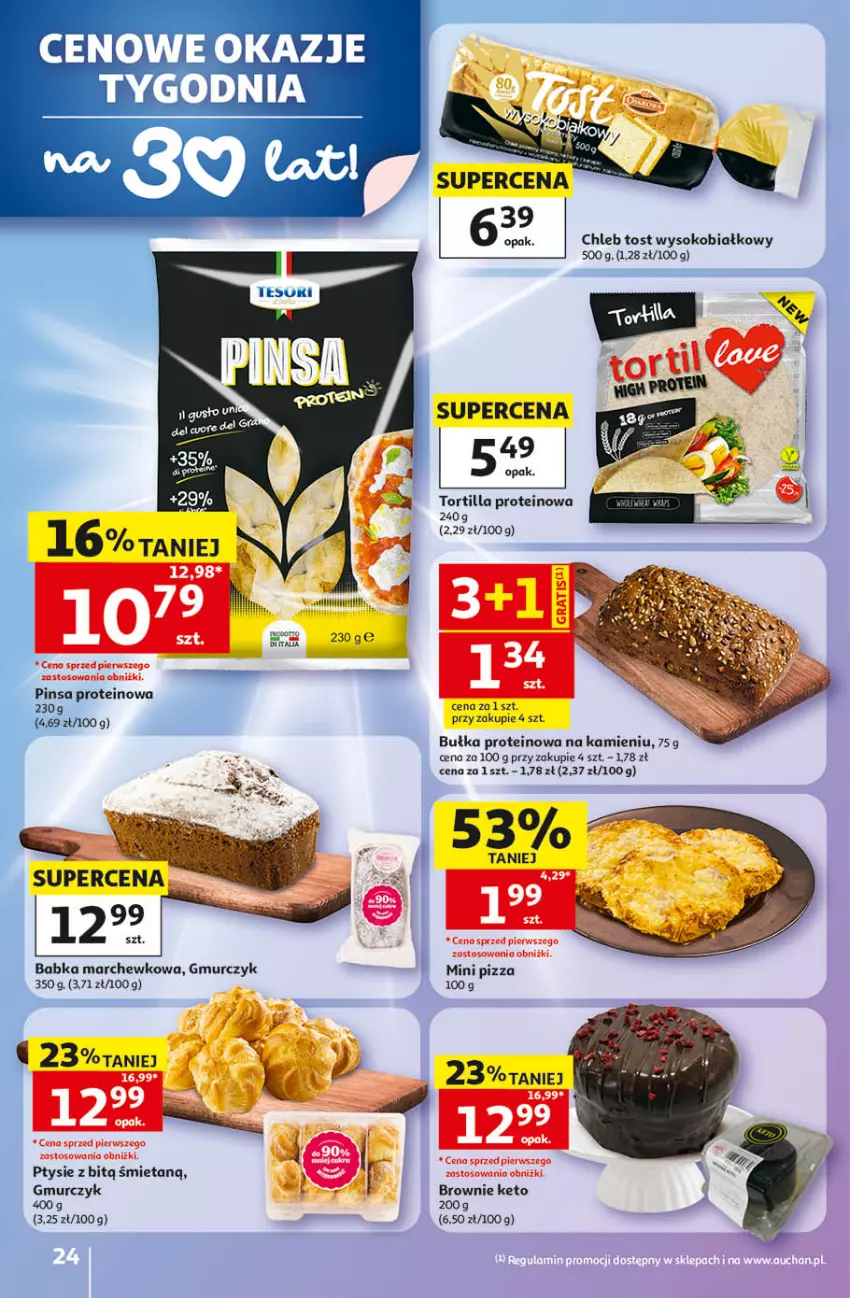 Gazetka promocyjna Auchan - 30 Lat Hipermarket - ważna 14.05 do 20.05.2026 - strona 24 - produkty: Babka, Brownie, Bułka, Chleb, Pizza, Sok, Tortilla