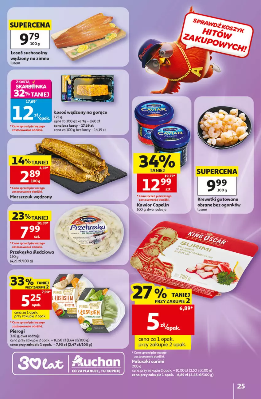 Gazetka promocyjna Auchan - 30 Lat Hipermarket - ważna 14.05 do 20.05.2026 - strona 25 - produkty: Kawior, Krewetki, Pierogi, Przekąska śledziowa