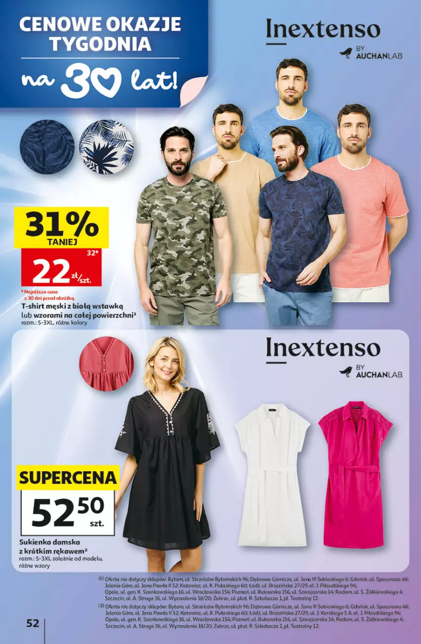Gazetka promocyjna Auchan - 30 Lat Hipermarket - ważna 14.05 do 20.05.2026 - strona 52 - produkty: Acer, Cars, Sos, Sukienka, T-shirt