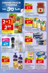 Gazetka promocyjna Auchan - 30 Lat Hipermarket - Gazetka - ważna od 20.05 do 20.05.2026 - strona 34 - produkty: Koncentrat pomidorowy, Makaron, Dawtona, Sos, Ser, Zupa, Kukurydza konserwowa, Kawa, Goliard, Filet z makreli, Tuńczyk, Olej, Kukurydza, Knorr, Lisner