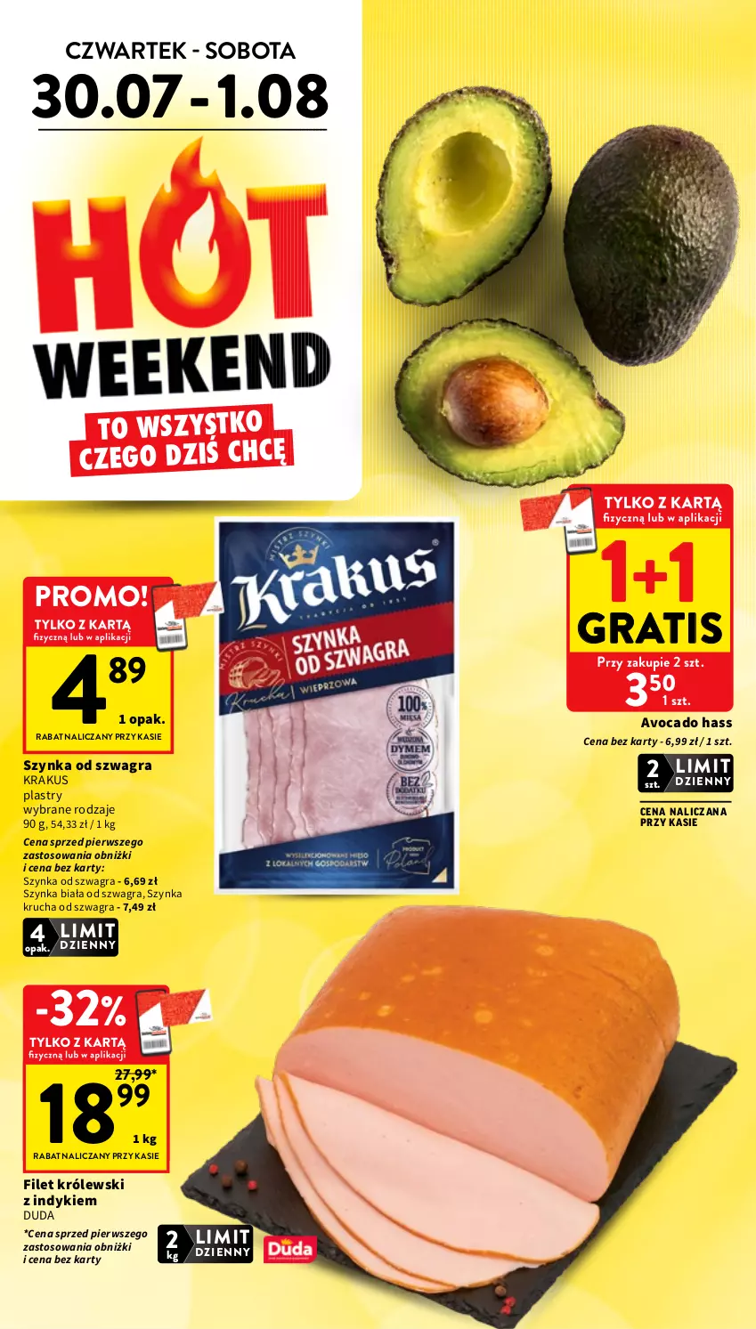Gazetka promocyjna Intermarche - Gazetka promocyjna - ważna 30.07 do 05.08.2026 - strona 2 - produkty: Avocado, Duda, Gra, Krakus, Królewski, Szynka, Szynka biała