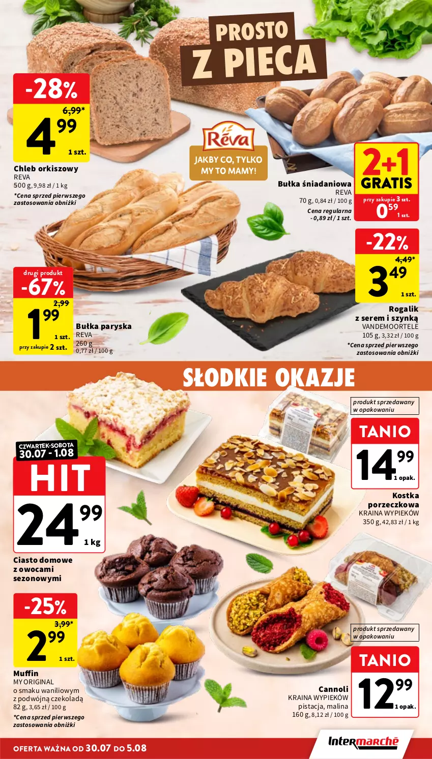 Gazetka promocyjna Intermarche - Gazetka promocyjna - ważna 30.07 do 05.08.2026 - strona 23 - produkty: Bułka, Chleb, Danio, Gin, Gra, Piec, Por, Rogal, Ser