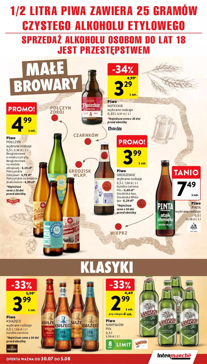 Gazetka promocyjna Intermarche - Gazetka promocyjna - ważna 30.07 do 05.08.2026 - strona 31 - produkty: Cytryny, Gra, Książęce, Namysłów, Piwa, Piwo