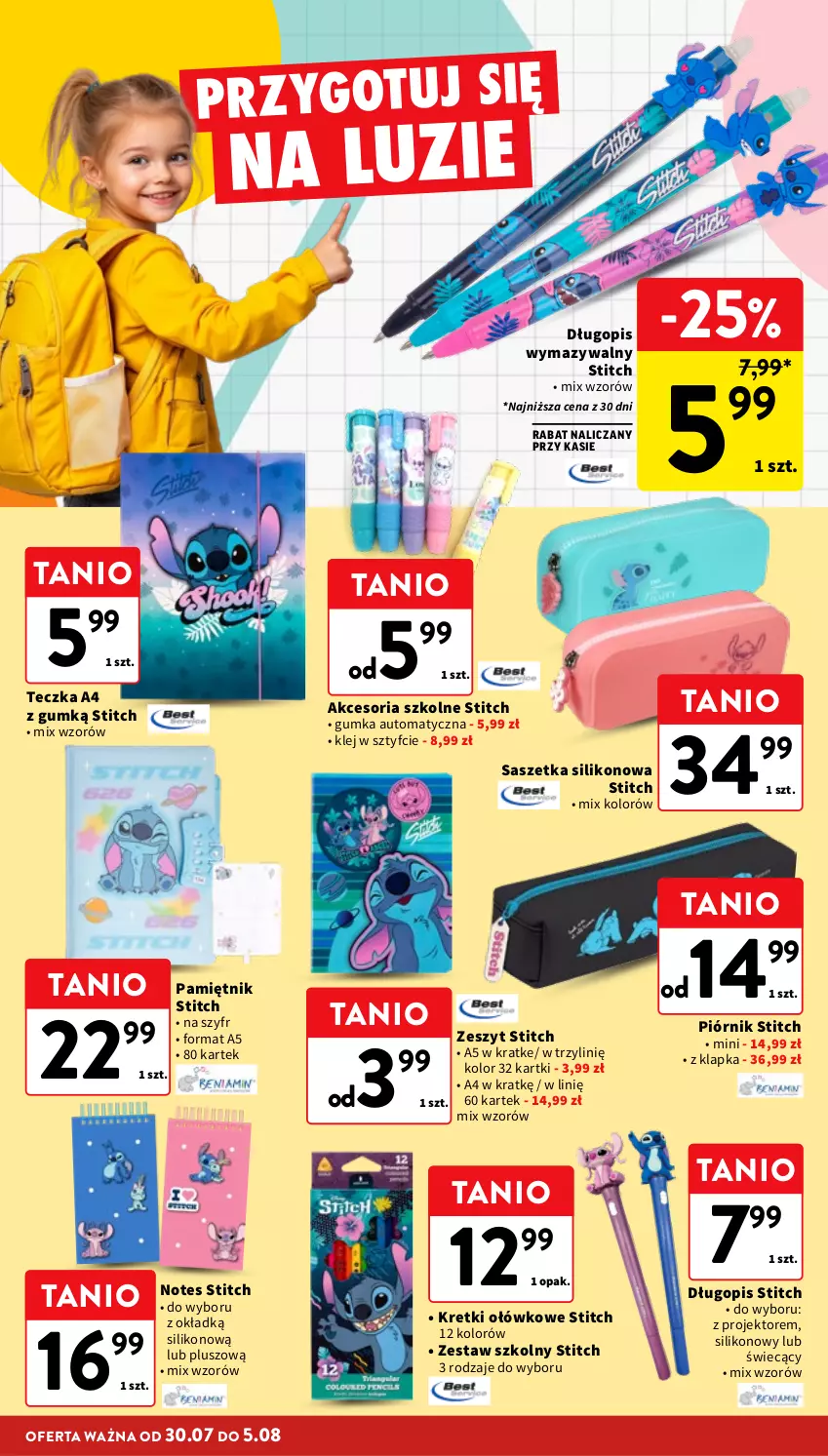 Gazetka promocyjna Intermarche - Gazetka promocyjna - ważna 30.07 do 05.08.2026 - strona 40 - produkty: Długopis, Klej, Kret, Pamiętnik, Piórnik