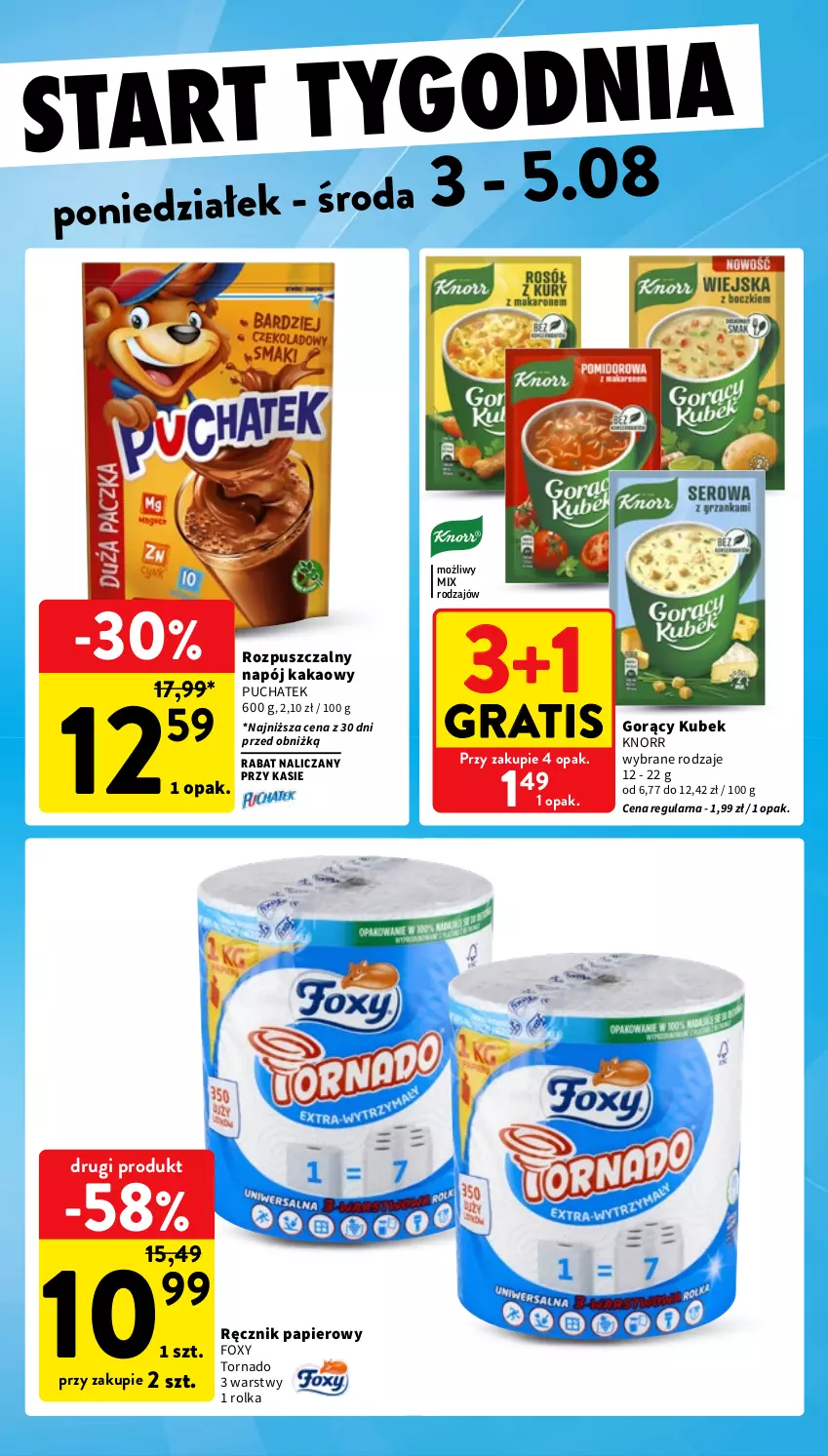 Gazetka promocyjna Intermarche - Gazetka promocyjna - ważna 30.07 do 05.08.2026 - strona 43 - produkty: Foxy, Gra, Kakao, Knorr, Kubek, Napój, Papier, Ręcznik