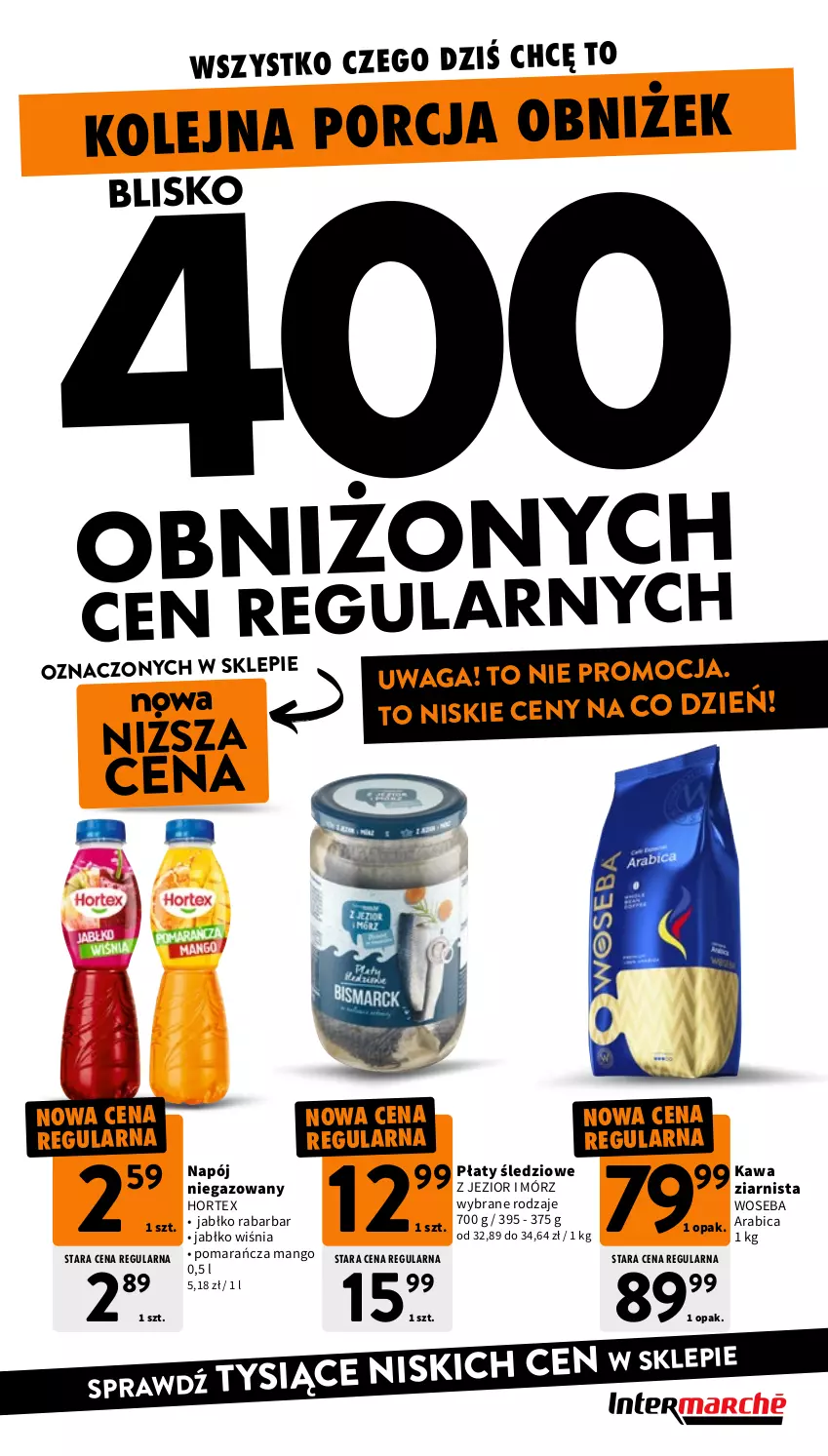 Gazetka promocyjna Intermarche - Gazetka promocyjna - ważna 30.07 do 05.08.2026 - strona 7 - produkty: BIC, Hortex, Kawa, Kawa ziarnista, Mango, Napój, Napój niegazowany, Płaty śledziowe, Por, Waga, Woseba