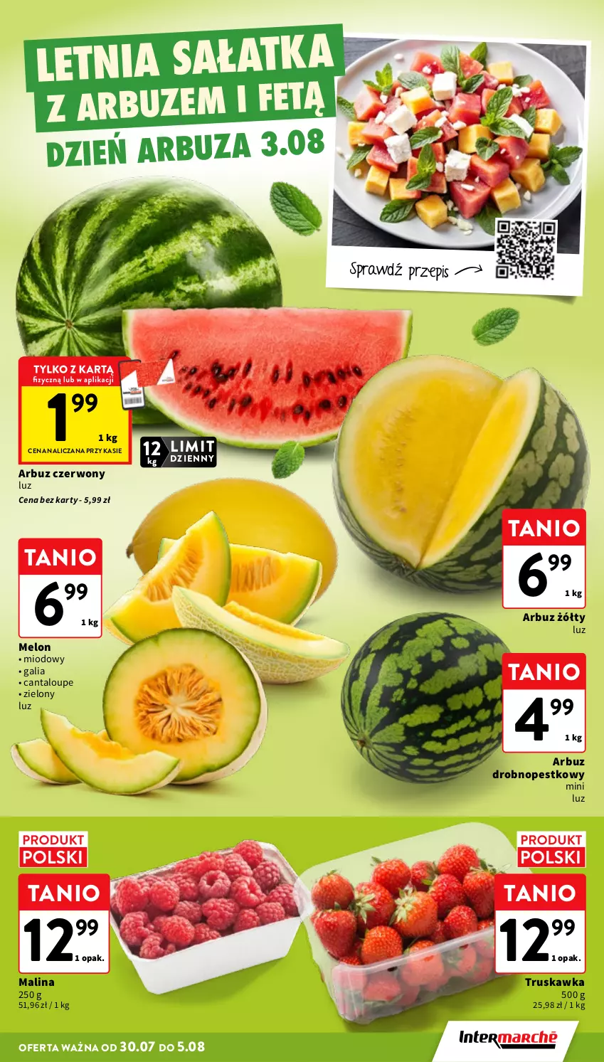 Gazetka promocyjna Intermarche - Gazetka promocyjna - ważna 30.07 do 05.08.2026 - strona 9 - produkty: Arbuz, Melon, Sałat, Sałatka