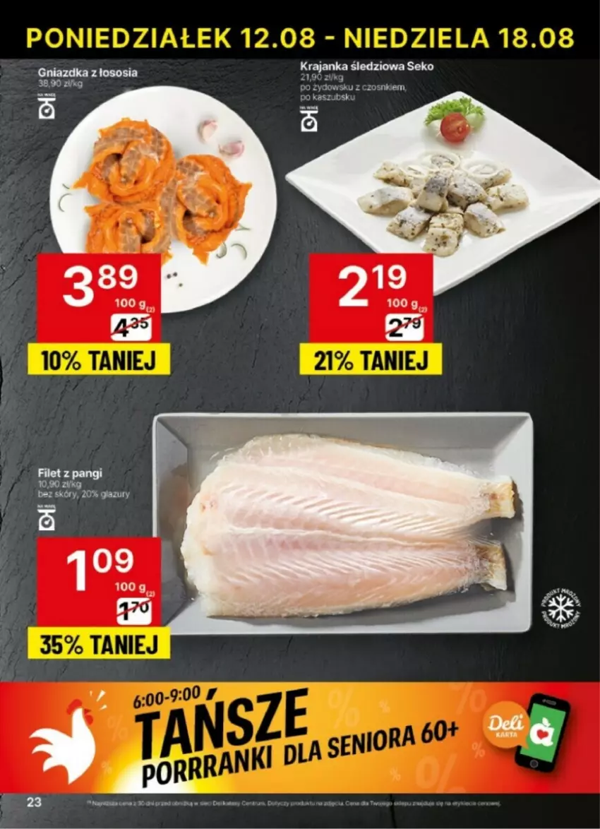 Gazetka promocyjna Delikatesy Centrum - ważna 12.08 do 18.08.2024 - strona 16 - produkty: Krajanka śledziowa, SEKO