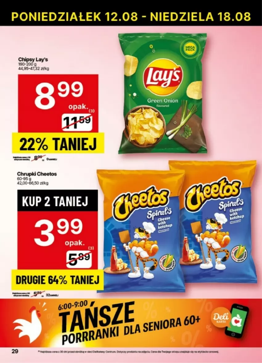 Gazetka promocyjna Delikatesy Centrum - ważna 12.08 do 18.08.2024 - strona 22 - produkty: Cheetos, Chrupki, Fa