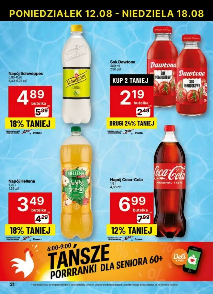 Gazetka promocyjna Delikatesy Centrum - ważna 12.08 do 18.08.2024 - strona 25 - produkty: Coca-Cola, Napój