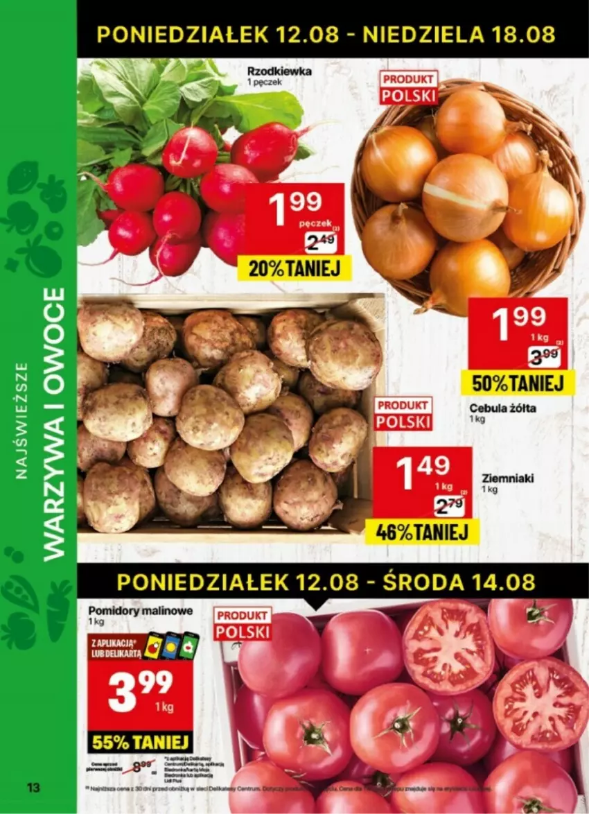 Gazetka promocyjna Delikatesy Centrum - ważna 12.08 do 18.08.2024 - strona 5 - produkty: Fa, Owoce, Warzywa, Warzywa i owoce