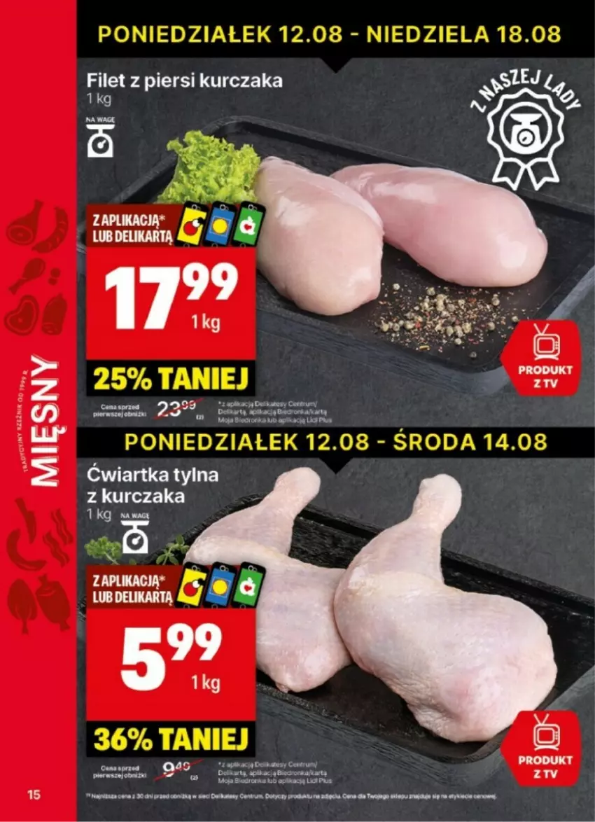 Gazetka promocyjna Delikatesy Centrum - ważna 12.08 do 18.08.2024 - strona 7 - produkty: Fa, Filet z piersi kurczaka, Kurczak, LG