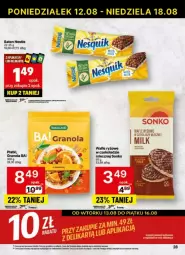 Gazetka promocyjna Delikatesy Centrum - Gazetka - ważna od 18.08 do 18.08.2024 - strona 21 - produkty: Ryż, Rum, Gra, Ba!, Wafle, Sonko, Baton, Granola, Miecz