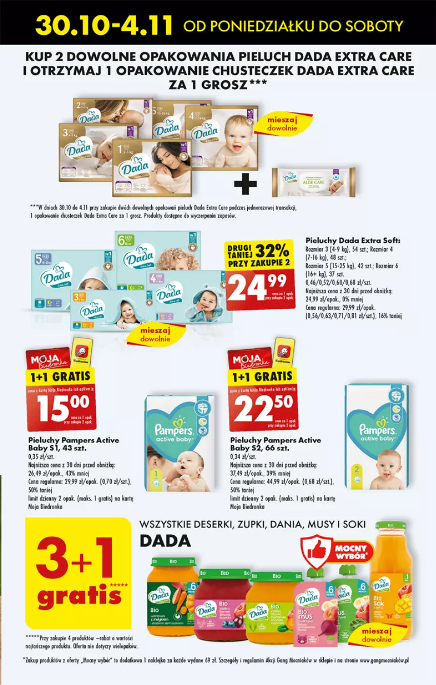 Gazetka promocyjna Biedronka - Od poniedzialku - ważna 30.10 do 04.11.2023 - strona 39 - produkty: Dada, Deser, Duda, Gra, Klej, Mus, Pampers, Pieluchy, Ser, Sok, Tran