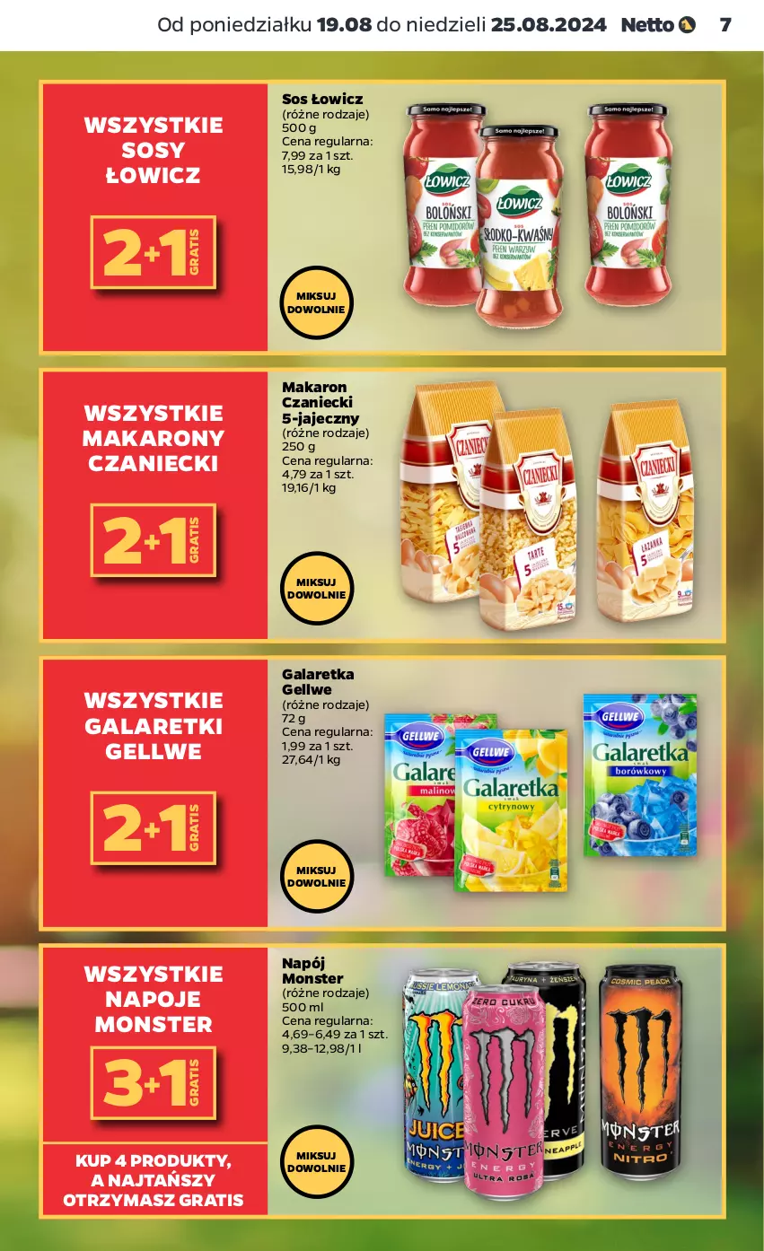 Gazetka promocyjna Netto - Netto Gazetka Food 34/24A - ważna 19.08 do 25.08.2024 - strona 7 - produkty: Gala, Galaretka, Galaretki, Gra, Makaron, Napój, Napoje, Sos