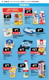 Gazetka promocyjna Netto - Netto Gazetka Food 34/24A - Gazetka - ważna od 25.08 do 25.08.2024 - strona 12 - produkty: Top, Ser, Danone, Müllermilch, Jogurt, Serek homogenizowany, Serek, Müller, Hochland, Napój mleczny, Danio, Ser pleśniowy, Lazur, Napój, Jogurt pitny, Mleko