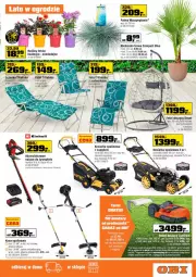 Gazetka promocyjna Obi - Gazetka OBI - Gazetka - ważna od 06.07 do 06.07.2021 - strona 13 - produkty: Noż, Gra, Leżanka, Nożyce, Kosz, Palma, Robot, Garaż, Fotel, Kosiarka, Akumulator
