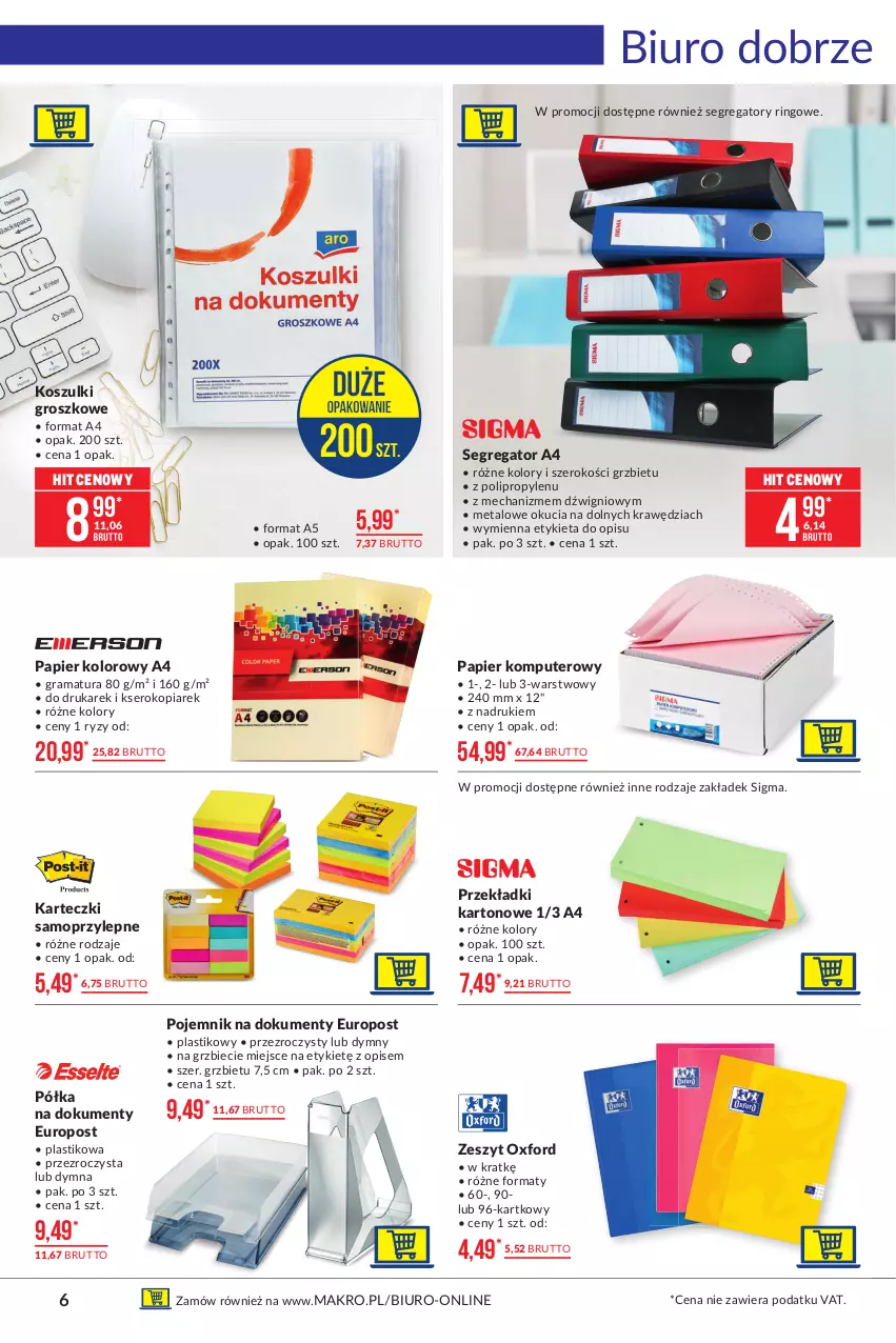 Gazetka promocyjna Makro - [Oferta promocyjna] Artykuły przemysłowe - ważna 23.02 do 08.03.2021 - strona 6 - produkty: Biuro, Dźwig, Gra, Karteczki samoprzylepne, Komputer, Kosz, Mop, Papier, Pojemnik, Półka, Rama, Ser