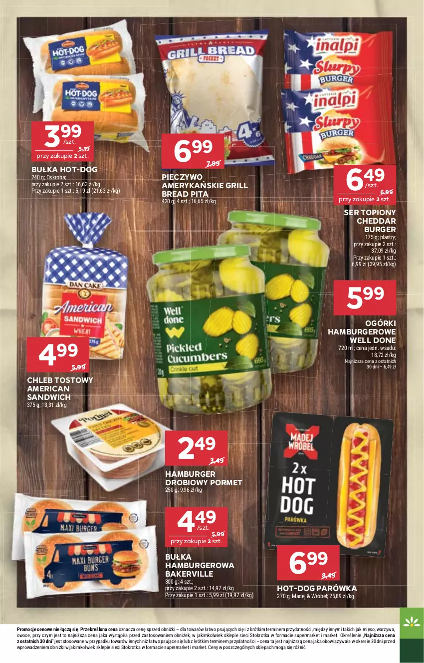 Gazetka promocyjna Stokrotka - Supermarket - ważna 04.09 do 10.09.2025 - strona 25 - produkty: Bułka, Bułka hamburger, Burger, Cheddar, Chleb, Chleb tostowy, Grill, Hamburger, Mięso, Owoce, Piec, Pieczywo, Por, Ser, Ser topiony, Top, Warzywa