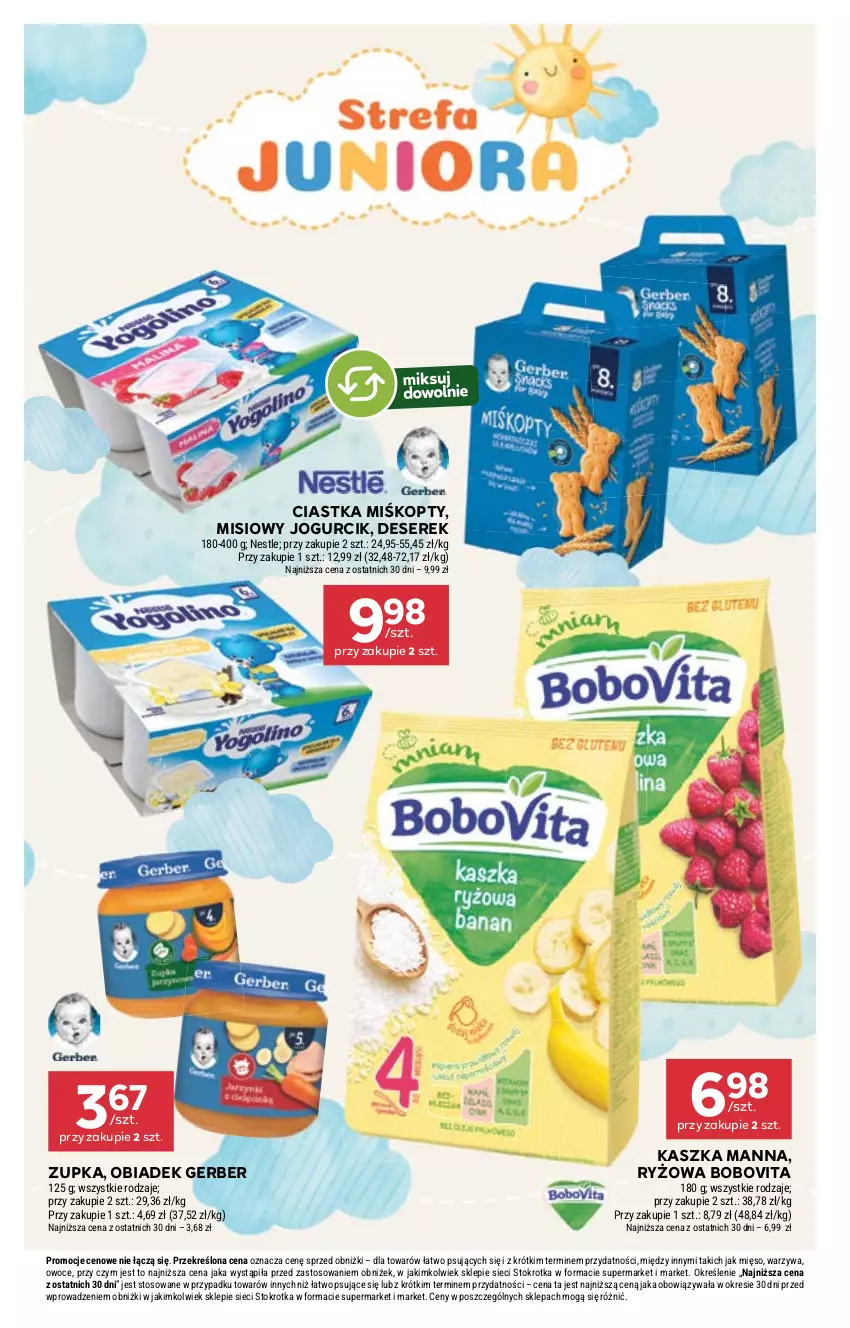 Gazetka promocyjna Stokrotka - Supermarket - ważna 04.09 do 10.09.2025 - strona 38 - produkty: BoboVita, Ciastka, Deser, Gerber, Mięso, Owoce, Ryż, Ser, Serek, Warzywa