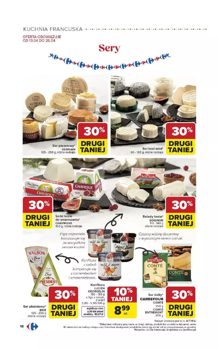 Gazetka promocyjna Carrefour - Gazetka Carrefour, Market od poniedziałku! - ważna 13.04 do 18.04.2026 - strona 14 - produkty: Emmental, Figi, Konfitura, Kuchnia, Rum, Ser, Ser pleśniowy, Serum