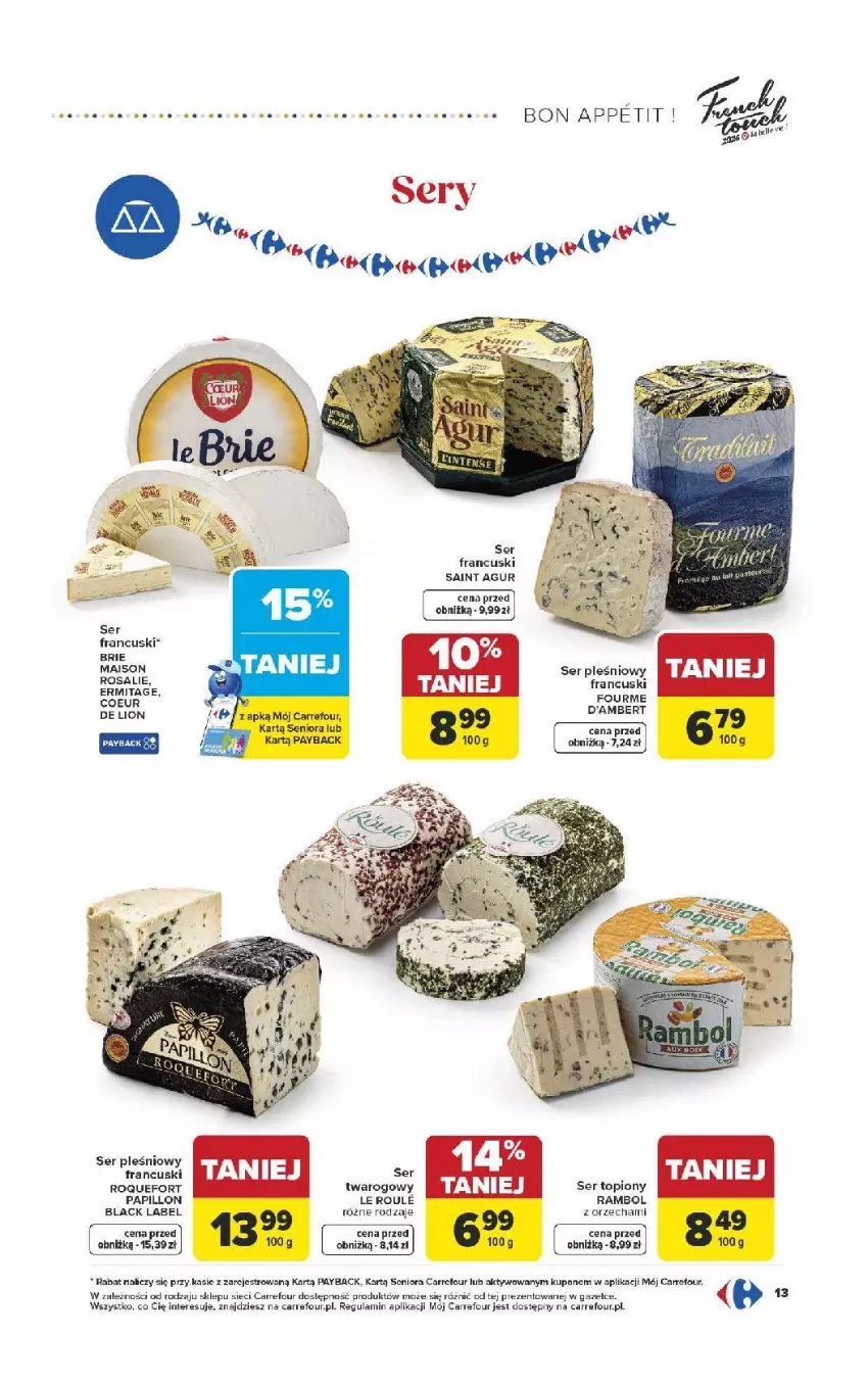 Gazetka promocyjna Carrefour - Gazetka Carrefour, Market od poniedziałku! - ważna 13.04 do 18.04.2026 - strona 15 - produkty: Brie, Lack, Ser, Ser pleśniowy, Top