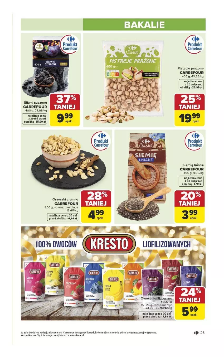 Gazetka promocyjna Carrefour - Gazetka Carrefour, Market od poniedziałku! - ważna 13.04 do 18.04.2026 - strona 27 - produkty: Orzeszki, Orzeszki ziemne, Pistacje