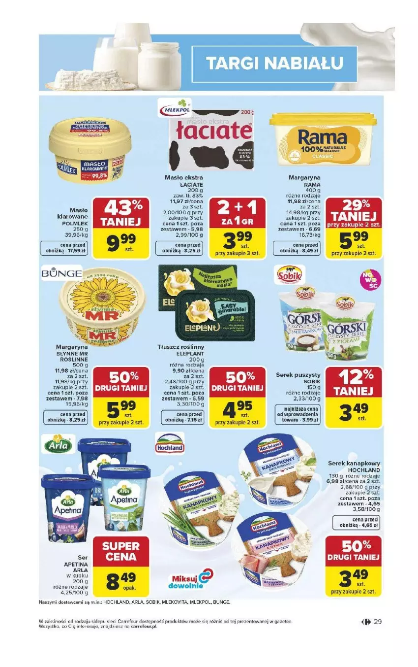 Gazetka promocyjna Carrefour - Gazetka Carrefour, Market od poniedziałku! - ważna 13.04 do 18.04.2026 - strona 31 - produkty: Hochland, Margaryna, Masło, Mleko, POLMLEK, Por, Rama, Ser, Serek, Serek kanapkowy, Serek puszysty, Słynne, Słynne MR Roślinne, Tłuszcz roślinny