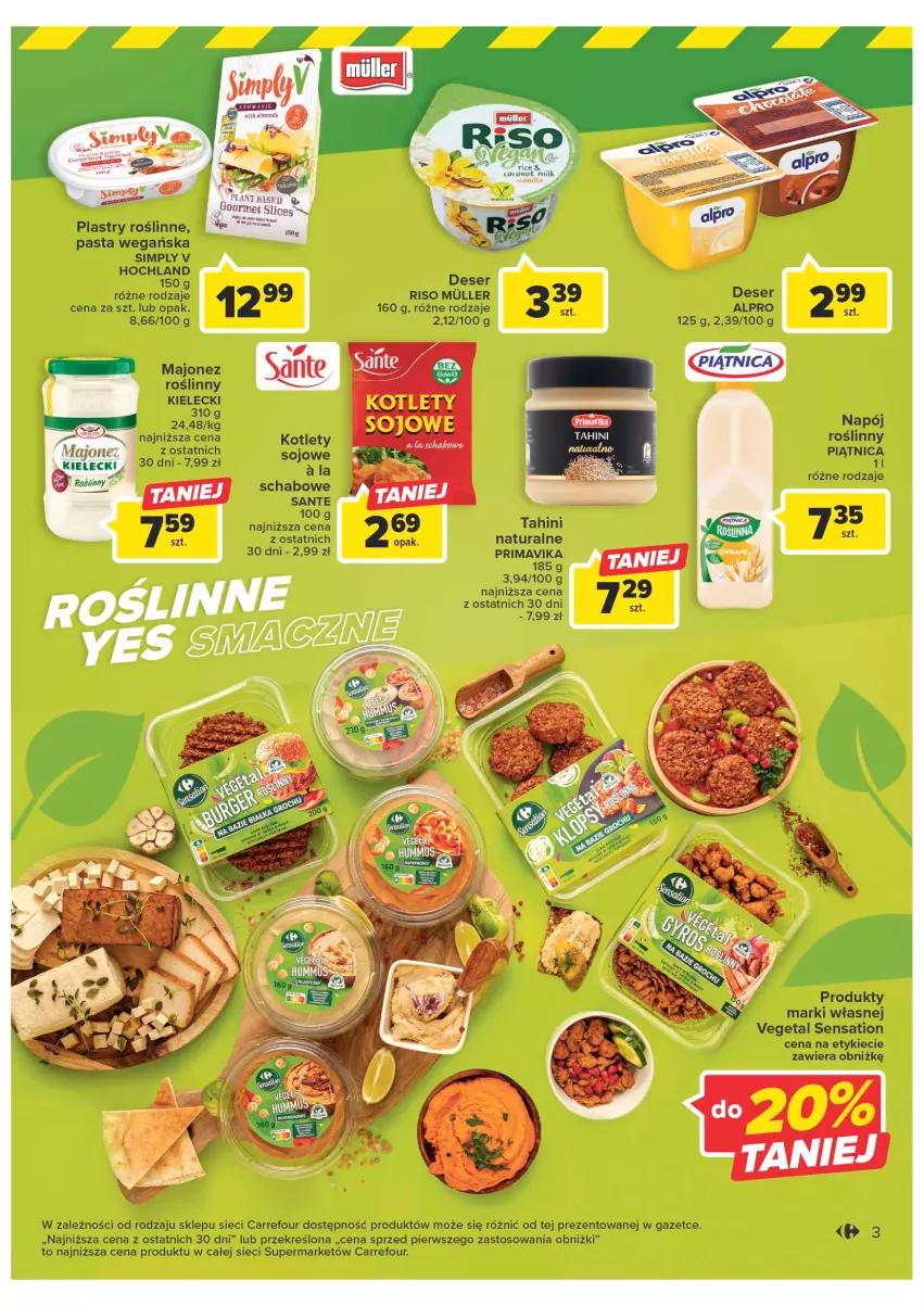 Gazetka promocyjna Carrefour - Gazetka Market - ważna 24.01 do 04.02.2023 - strona 3 - produkty: Alpro, Deser, Hochland, Kotlet, Majonez, Napój, Napój roślinny, Prima, Primavika, Sante, Sati, Ser, Vegeta