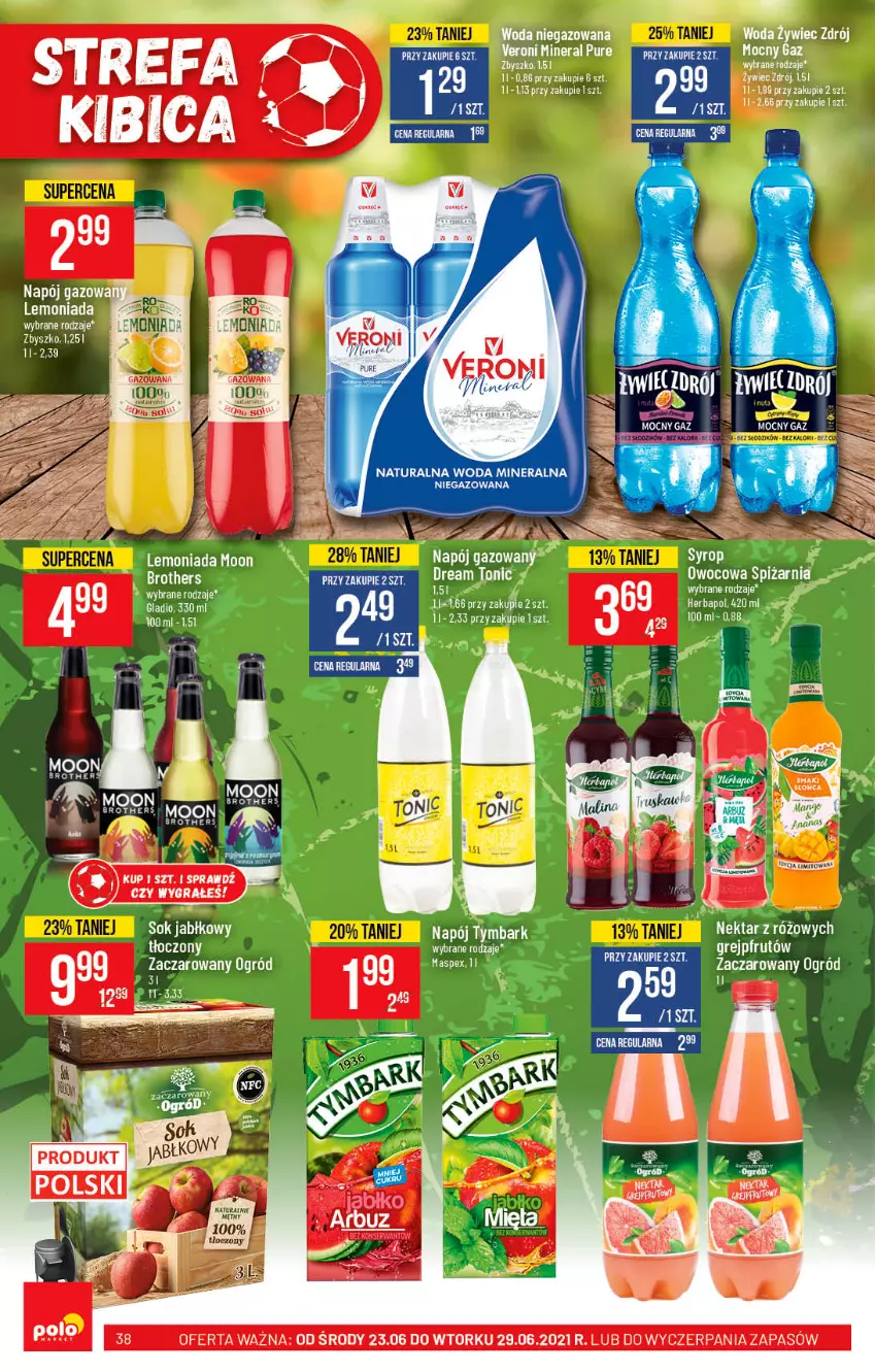 Gazetka promocyjna PoloMarket - Gazetka pomocyjna - ważna 23.06 do 29.06.2021 - strona 38 - produkty: BIC, Brother, Gra, Herbapol, K2, Lemoniada, Napój, Napój gazowany, Nektar, Ogród, Pur, Sok, Sok jabłkowy, Woda, Woda niegazowana