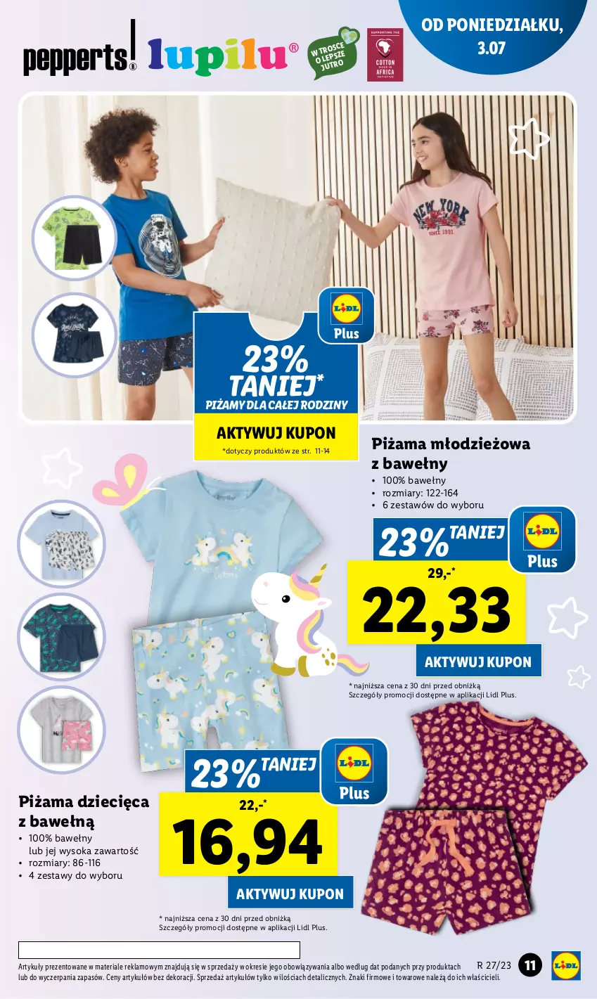 Gazetka promocyjna Lidl - GAZETKA - ważna 03.07 do 08.07.2023 - strona 11 - produkty: Dzieci, Piżama, Sok