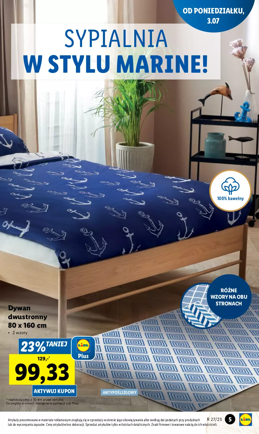 Gazetka promocyjna Lidl - GAZETKA - ważna 03.07 do 08.07.2023 - strona 5 - produkty: Dywan, Sypialnia