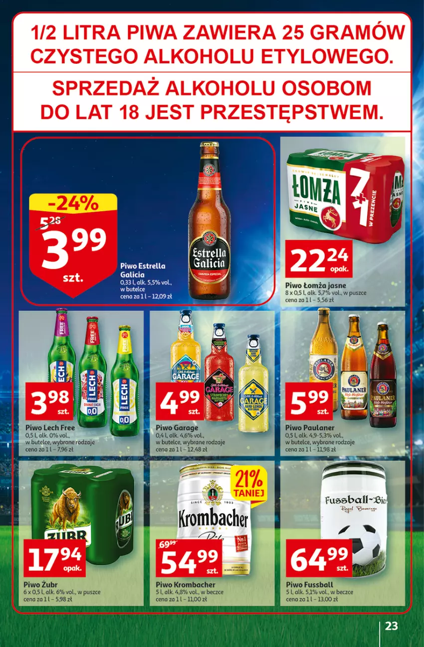 Gazetka promocyjna Auchan - Gazetka Koszyk Oszczędności Auchan Hipermarkety - ważna 17.11 do 23.11.2022 - strona 23 - produkty: Piwo