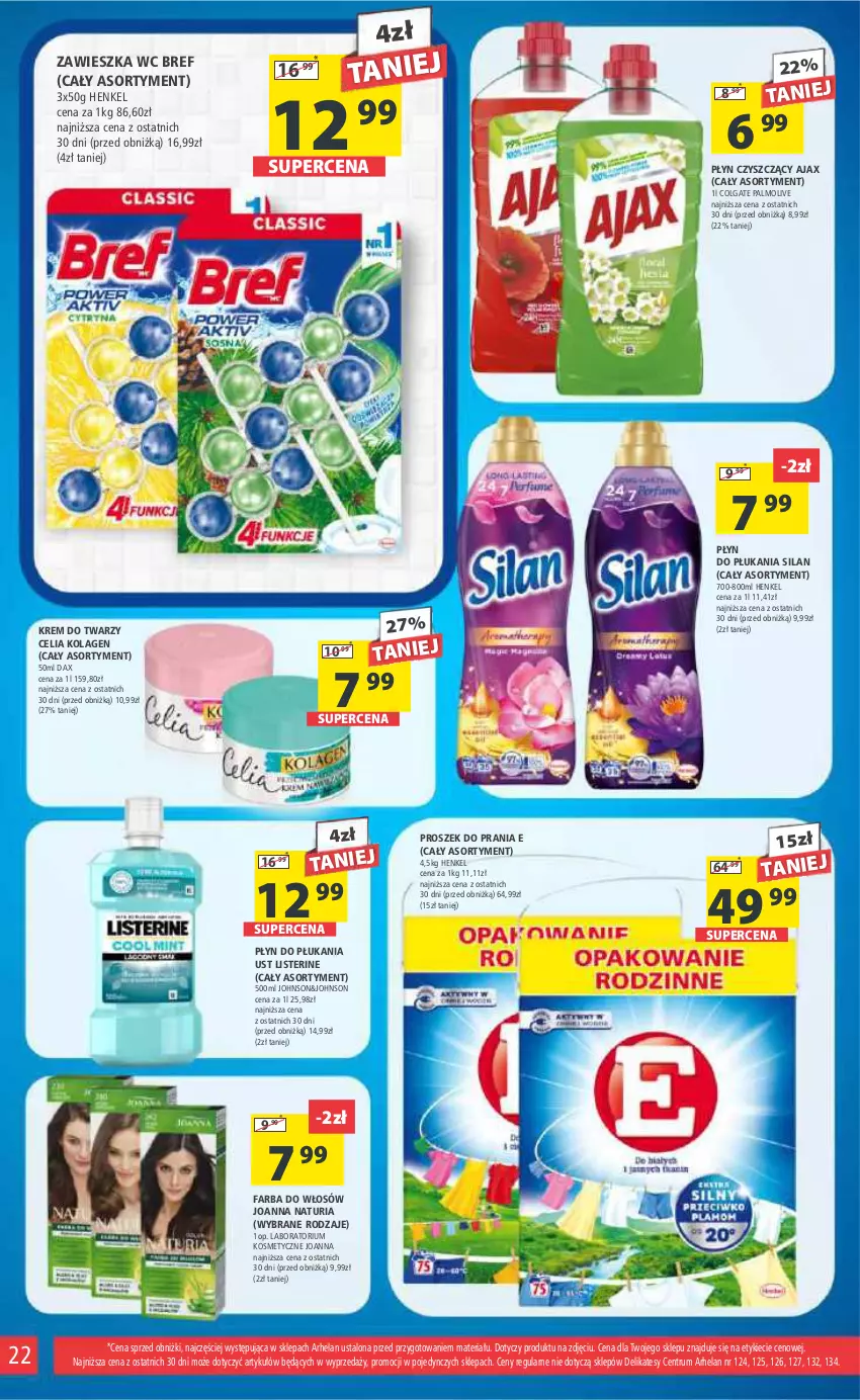 Gazetka promocyjna Arhelan - Gazetka - ważna 01.12 do 10.12.2023 - strona 22 - produkty: Ajax, Bref, Colgate, DAX, Fa, Farba do włosów, Joanna, Kolagen, Krem do twarzy, LG, Listerine, Palmolive, Płyn do płukania, Proszek do prania, Rum, Silan