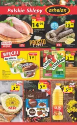 Gazetka promocyjna Arhelan - Gazetka - Gazetka - ważna od 10.12 do 10.12.2023 - strona 1 - produkty: Kurczak, Ser, Tusz, Wawel, Serek homogenizowany, Serek, Margaryna, Czekolada, Tymbark, Słynne, Napój, Oleo, Olej