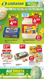 Gazetka promocyjna Lewiatan - Gazetka - ważna od 19.04 do 19.04.2025 - strona 1 - produkty: Majonez, Zupa, Jaja, Winiary, Kiełbasa biała, Masło, Oleo, Kiełbasa, Fa