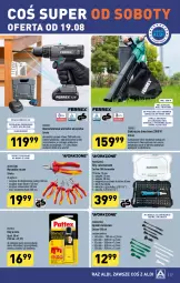 Gazetka promocyjna Aldi - Pełna oferta - Gazetka - ważna od 12.08 do 12.08.2023 - strona 37 - produkty: Piec, Odkurzacz, Rura, Walizka, Klej, Uchwyty, Warka, Tarka, Wkręt, Szczypce, Wkrętarka, Haczyk, Akumulator