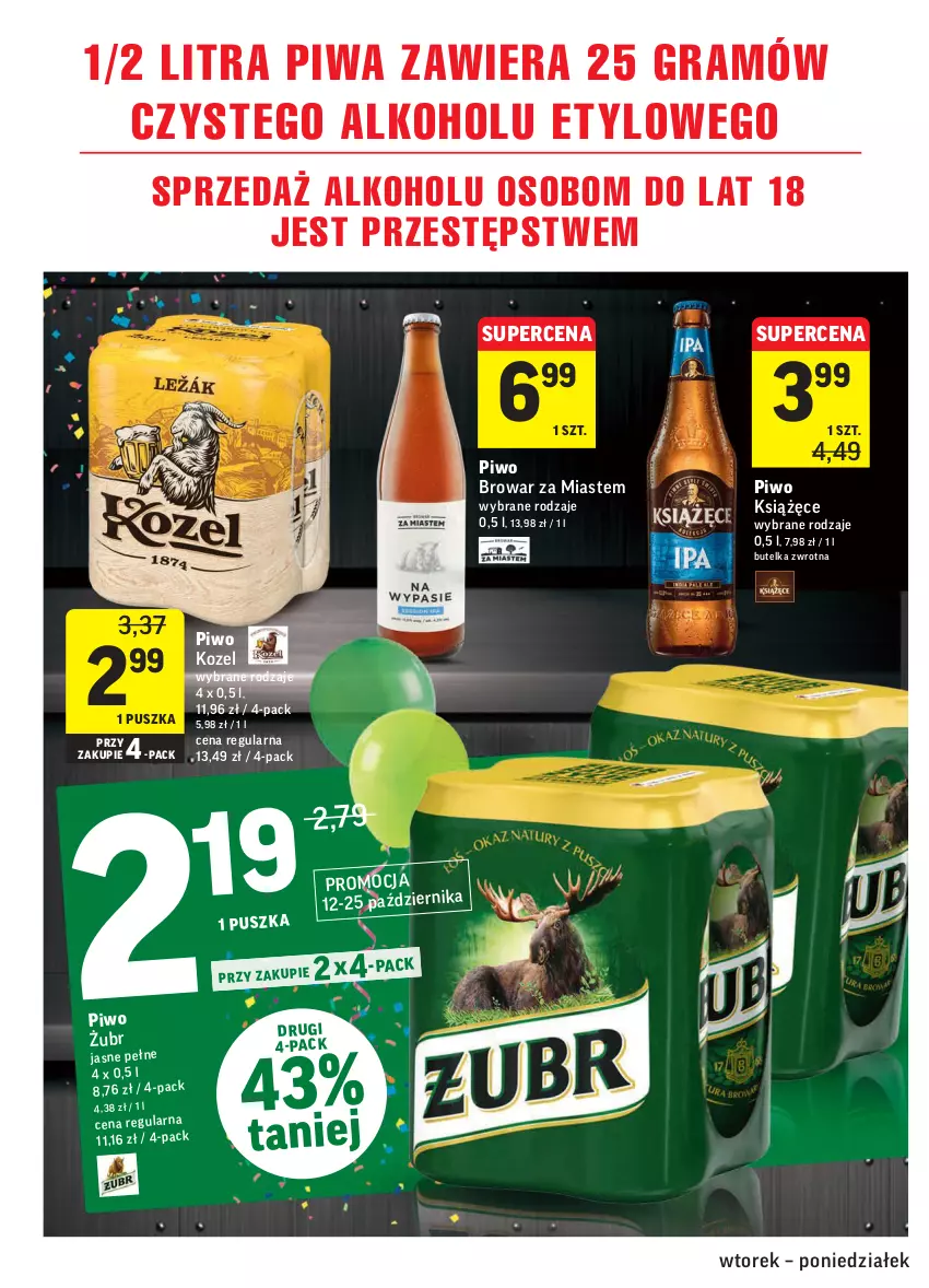 Gazetka promocyjna Intermarche - Gazetka promocyjna - ważna 12.10 do 18.10.2021 - strona 38 - produkty: Gra, Kozel, Książęce, Piwa, Piwo