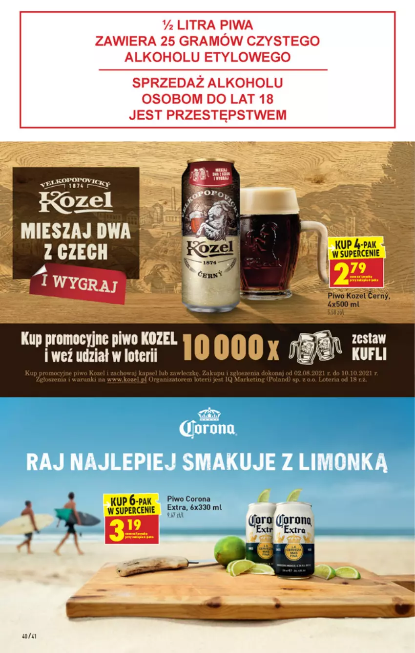 Gazetka promocyjna Biedronka - W tym tygodniu PN - ważna 05.08 do 12.08.2021 - strona 40 - produkty: Corona Extra, Gra, Piwa, Piwo