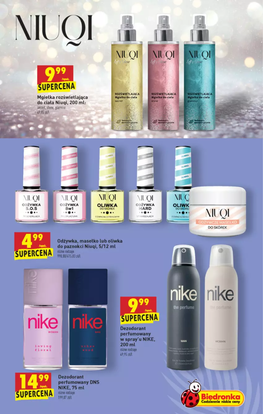 Gazetka promocyjna Biedronka - W tym tygodniu PN - ważna 05.08 do 12.08.2021 - strona 47 - produkty: Dezodorant, Fa, Nike, Niuqi, Odżywka, Perfum