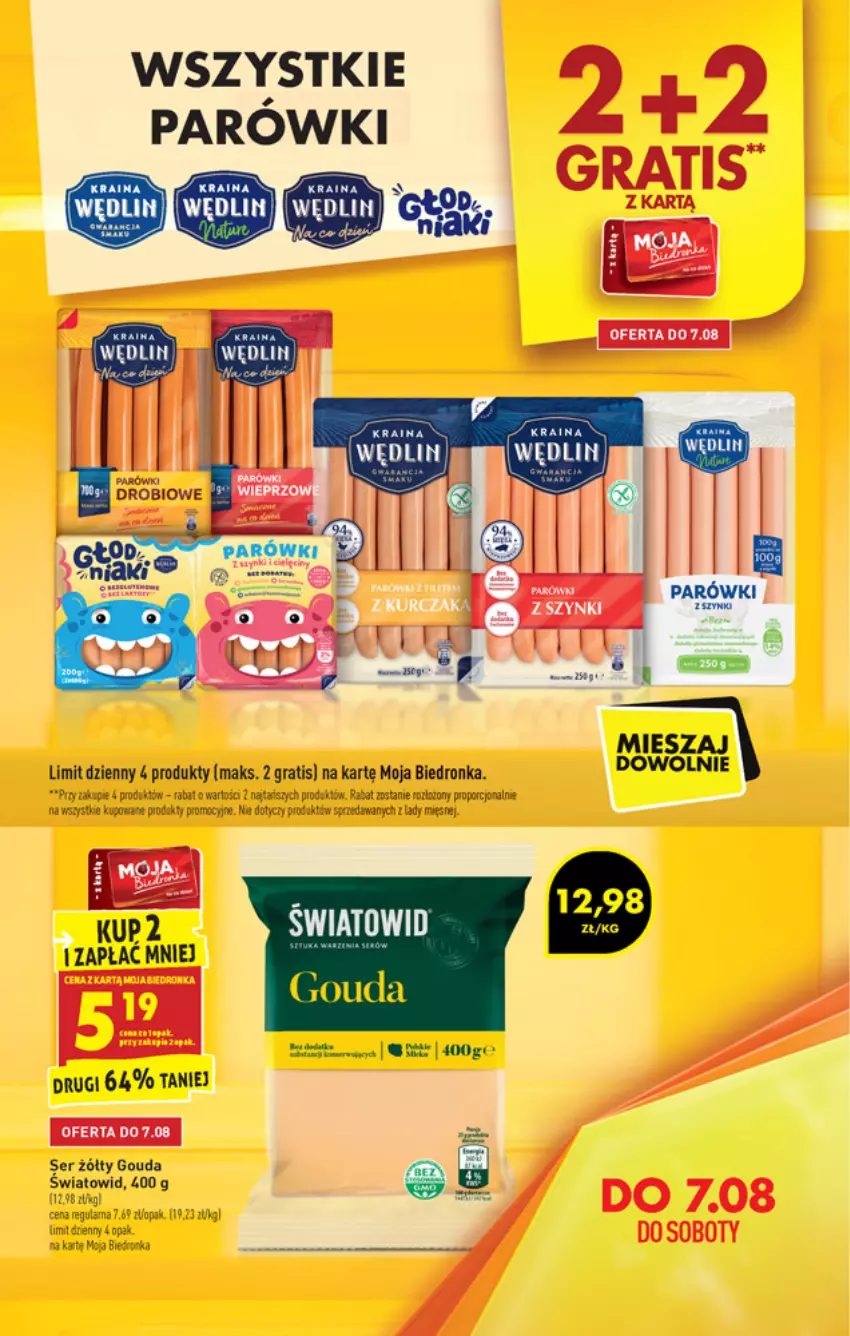 Gazetka promocyjna Biedronka - W tym tygodniu PN - ważna 05.08 do 12.08.2021 - strona 7 - produkty: Gouda, Gra, Parówki, Por, Ser